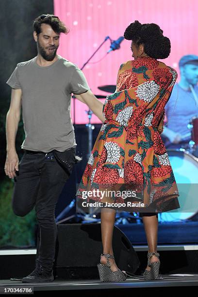 Solange Knowles performs during Glamour Live Show on June 11, 2013 in Milan, Italy.