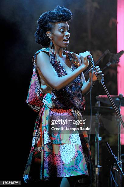 Solange Knowles performs during Glamour Live Show on June 11, 2013 in Milan, Italy.