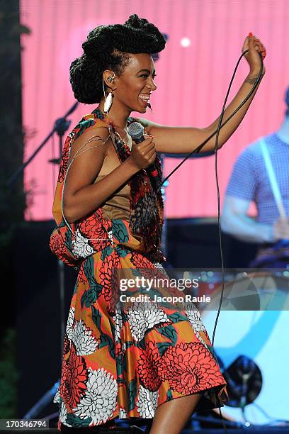 Solange Knowles performs during Glamour Live Show on June 11, 2013 in Milan, Italy.