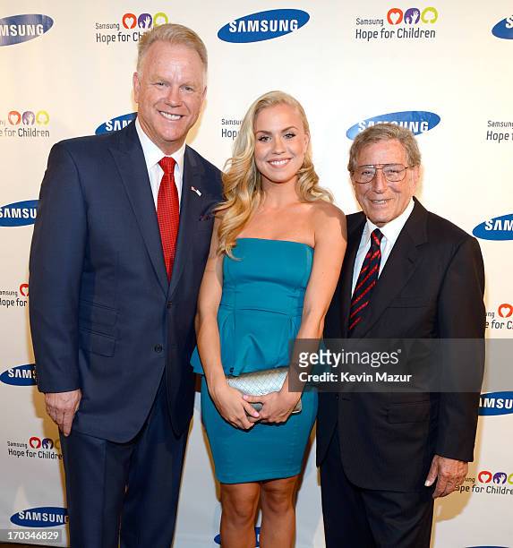 Boomer Esiason and Tony Bennett attend the Samsung's Annual Hope for Children Gala at CiprianiÕs in Wall Street on June 11, 2013 in New York City.