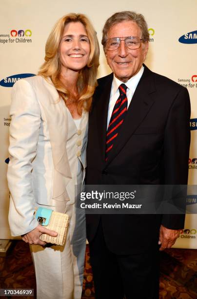 Susan Benedetto and Tony Bennett attend the Samsung's Annual Hope for Children Gala at CiprianiÕs in Wall Street on June 11, 2013 in New York City.