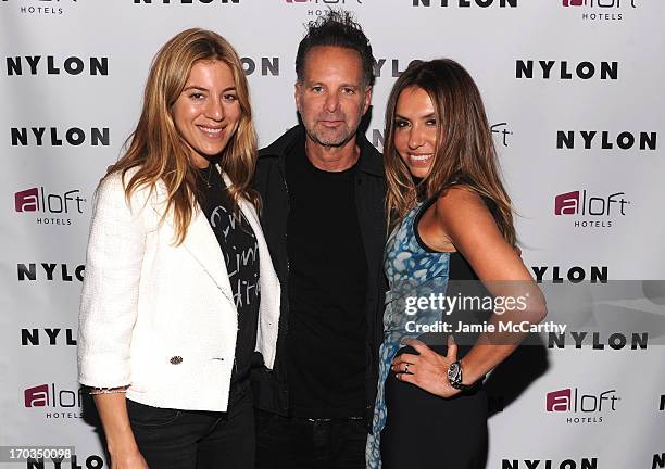 Dani Stahl, NYLON Publisher Jaclynn Jarrett and NYLON Editor in Chief Marvin Scott Jarrett attend as NYLON And Aloft Hotels Celebrate The June/July...