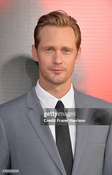 Actor Alexander Skarsgard attends the premiere of HBO's "True Blood" Season 6 at ArcLight Cinemas Cinerama Dome on June 11, 2013 in Hollywood,...