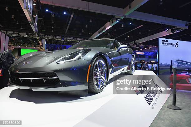 The Gran Turismo 6 display at the E3 Gaming and Technology Conference at the Los Angeles Convention Center on June 11, 2013 in Los Angeles,...