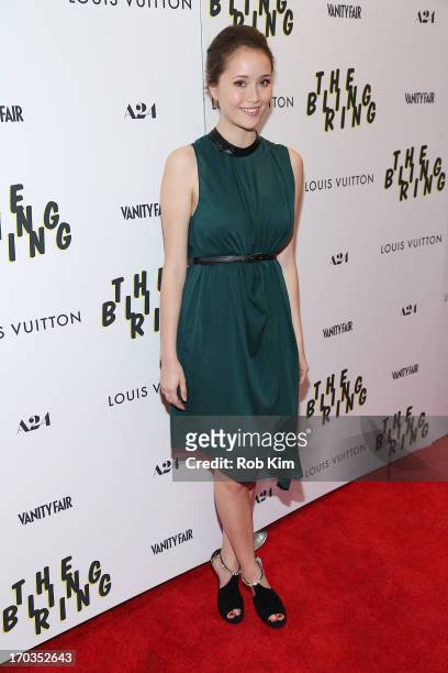 Katie Chang attends the New York screening of A24Õs THE BLING RING presented by Louis Vuitton and Vanity Fair at Paris Theatre on June 11, 2013 in...