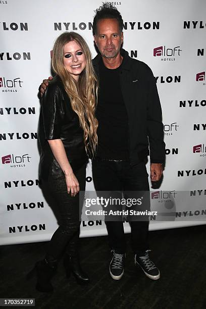 Singer Avril Lavigne and NYLON Editor in Chief Marvin Scott Jarrett attend as NYLON And Aloft Hotels Celebrate The June/July Music Issue With Avril...