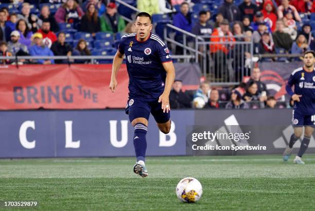 New England Revolution forward Bobby Wood during a match between the New England Revolution and Charlotte FC on September 30, 2023 at Gillette...