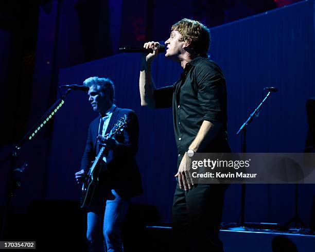 Matchbox 20 performs on stage during the Samsung's Annual Hope for Children Gala at CiprianiÕs in Wall Street on June 11, 2013 in New York City.