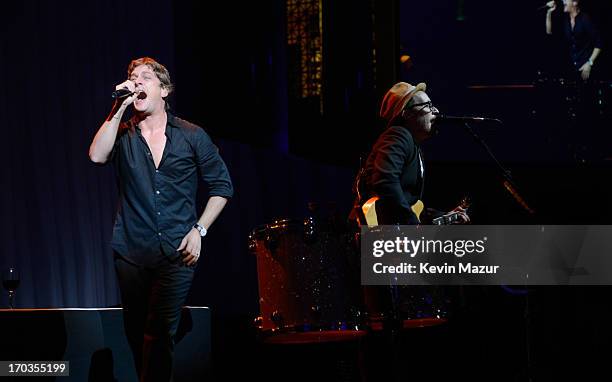 Matchbox 20 performs on stage during the Samsung's Annual Hope for Children Gala at CiprianiÕs in Wall Street on June 11, 2013 in New York City.