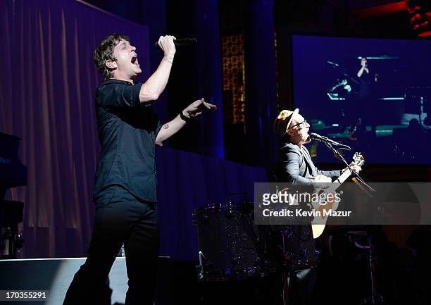 Matchbox 20 performs on stage during the Samsung's Annual Hope for Children Gala at CiprianiÕs in Wall Street on June 11, 2013 in New York City.