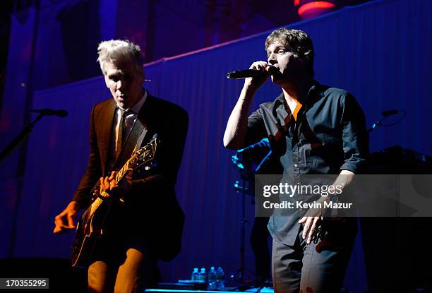 Matchbox 20 performs on stage during the Samsung's Annual Hope for Children Gala at CiprianiÕs in Wall Street on June 11, 2013 in New York City.