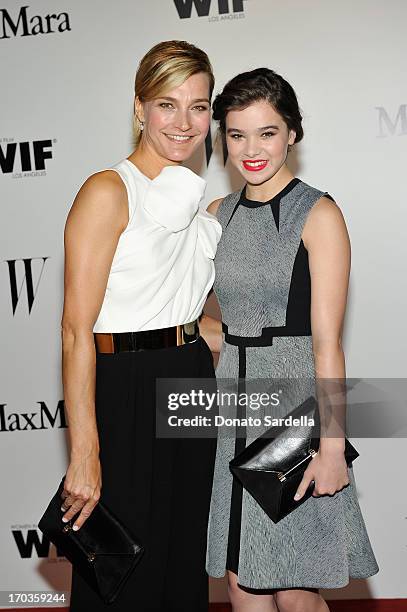 Max Mara executive Nicola Maramotti and actress Hailee Steinfeld attend the Max Mara and W Magazine cocktail party to honor the Women In Film Max...