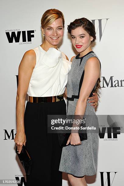 Max Mara executive Nicola Maramotti and actress Hailee Steinfeld attend the Max Mara and W Magazine cocktail party to honor the Women In Film Max...