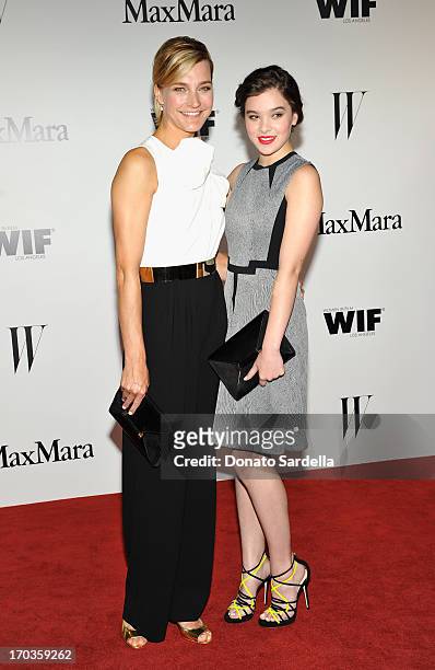 Max Mara executive Nicola Maramotti and actress Hailee Steinfeld attend the Max Mara and W Magazine cocktail party to honor the Women In Film Max...