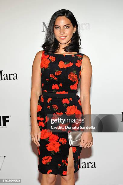Actress Olivia Munn attends the Max Mara and W Magazine cocktail party to honor the Women In Film Max Mara Face of the Future Awards recipient Hailee...