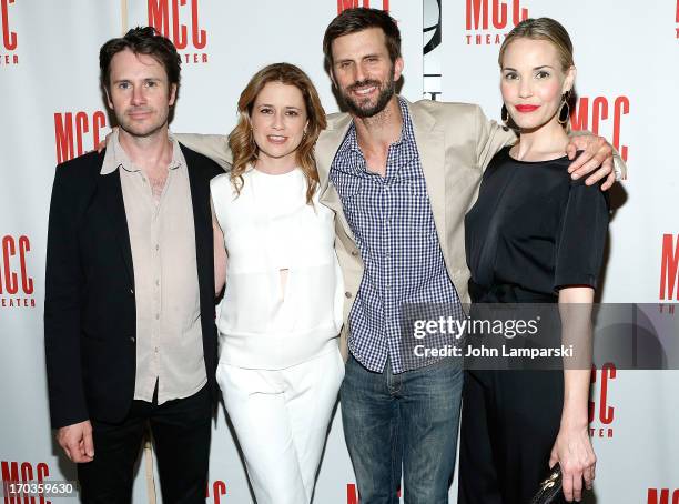 Josh Hamilton, Jenna Fischer, Fred Weller and Leslie Bibb attend "Reasons To Be Happy" Broadway Opening Night After Party at 49 Grove on June 11,...