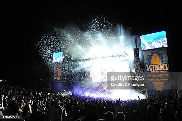 Seconds to Mars performs during the 21st annual KROQ Weenie Roast at Verizon Wireless Amphitheater on May 18, 2013 in Irvine, California.