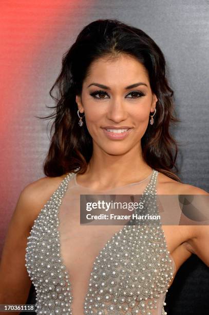 Actress Janina Gavankar attends the premiere of HBO's 'True Blood' Season 6 at ArcLight Cinemas Cinerama Dome on June 11, 2013 in Hollywood,...