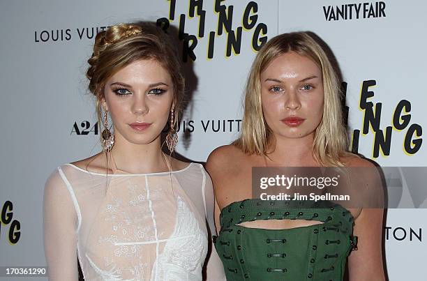 Actors Claire Julien and Alexandra Spencer attend the "The Bling Ring" New York Screening at the Paris Theatre on June 11, 2013 in New York City.