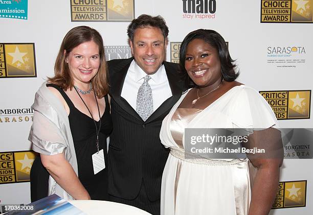 Jill Roberts, Steve Roth and Retta attend Critics' Choice Television Awards VIP Lounge on June 10, 2013 in Los Angeles, California.