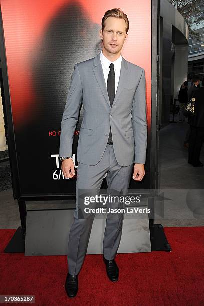 Actor Alexander Skarsgard attends the season 6 premiere of HBO's "True Blood" at ArcLight Cinemas Cinerama Dome on June 11, 2013 in Hollywood,...