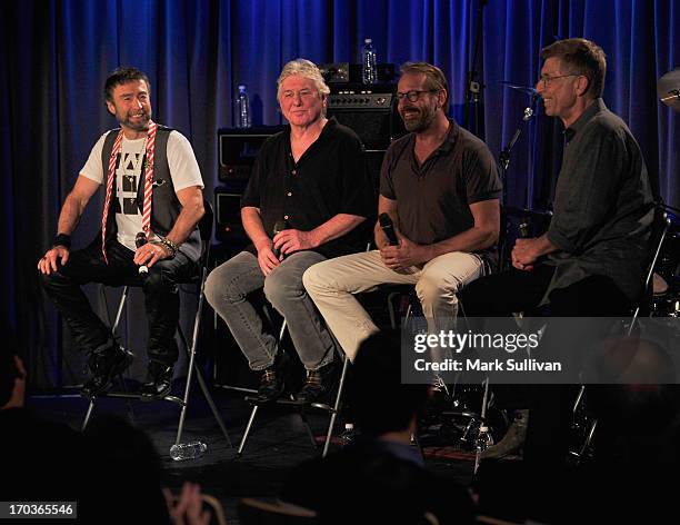 Singer/songwriter Paul Rodgers, guitarist/songwriter Mick Ralphs, drummer Simon Kirke and GRAMMY Museum executive director Bob Santelli onstage...