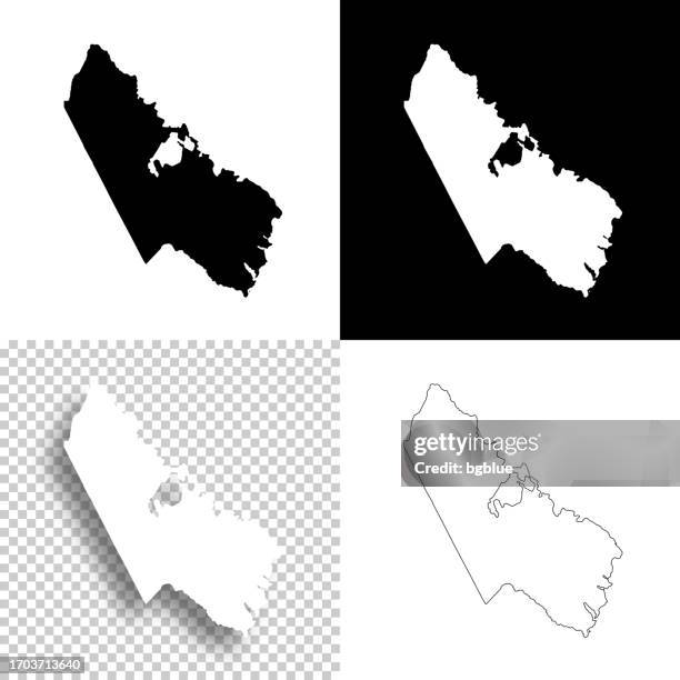 prince william county, virginia. maps for design. blank, white and black backgrounds - british royalty vector stock illustrations