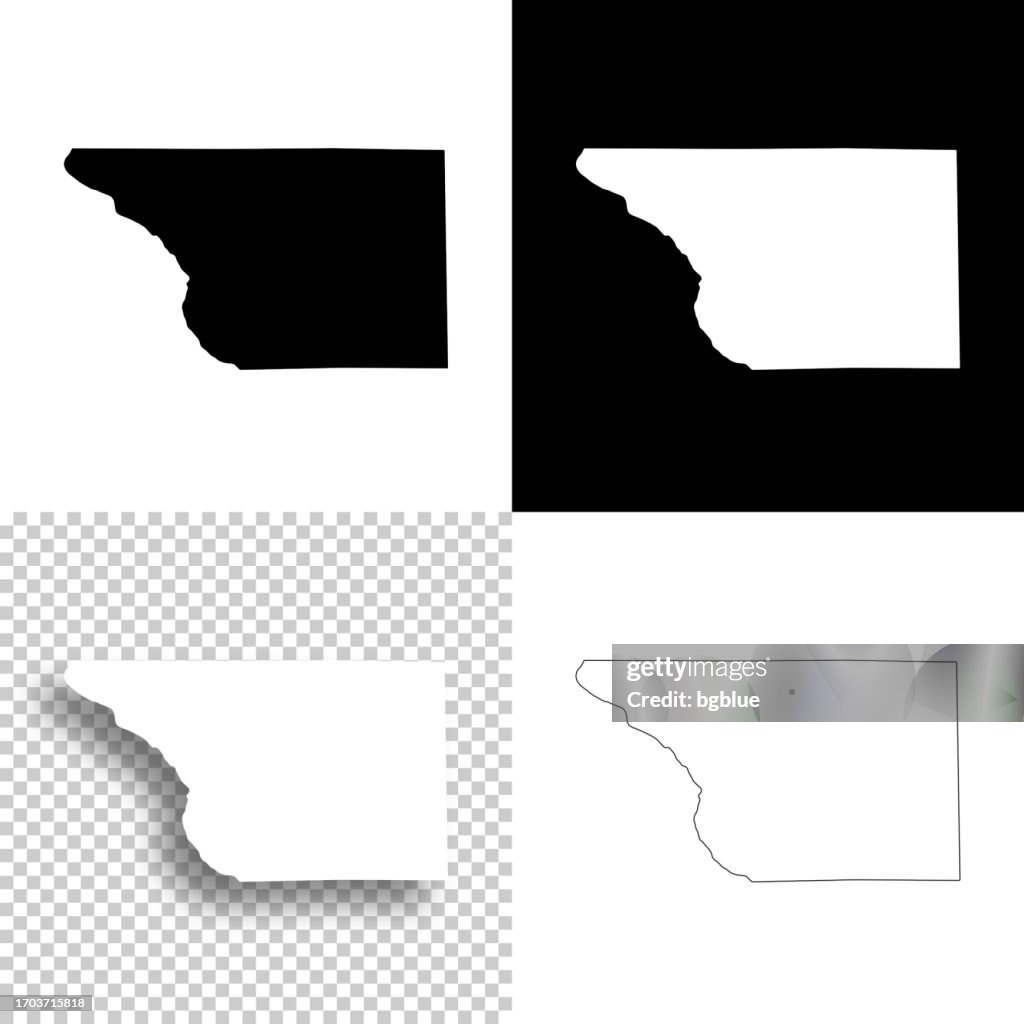 Jo Daviess County, Illinois. Maps for design. Blank, white and black backgrounds