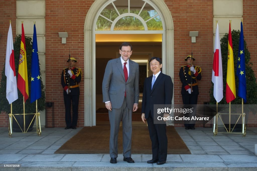 President Mariano Rajoy Meets Japanese Crown Prince Naruhito