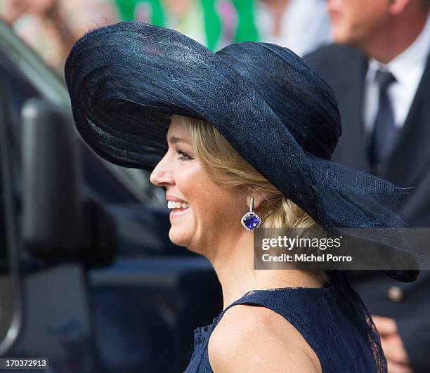 Queen Maxima of The Netherlands makes an official visit on June 12, 2013 in Heerlen, Netherlands.