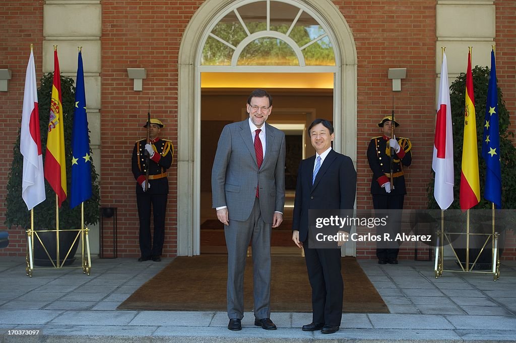 President Mariano Rajoy Meets Japanese Crown Prince Naruhito