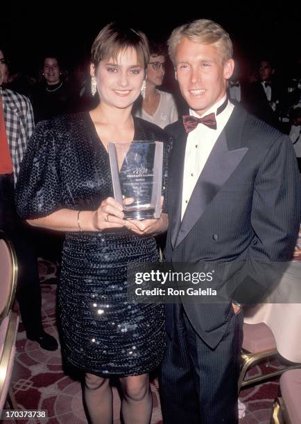 Athlete Nadia Comaneci and athlete Bart Conner attend the Women's Sports Foundation's 11th Annual Salute to Women in Sports on October 15, 1990 at...