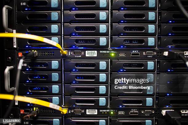 Circuit boards sit in server racks at Facebook Inc.'s new data storage center near the Arctic Circle in Lulea, Sweden, on Wednesday, June 12, 2013....