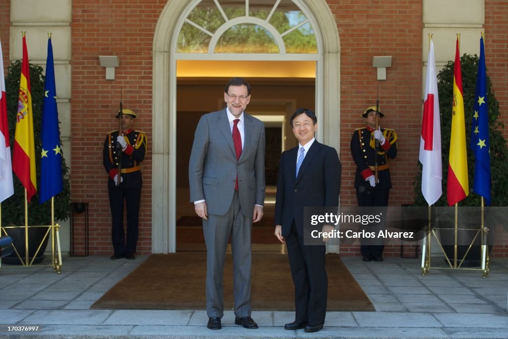 President Mariano Rajoy Meets Japanese Crown Prince Naruhito