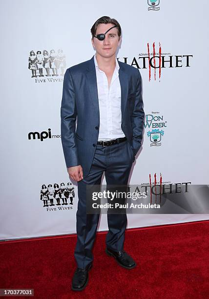 Actor Jason Trost attends the "Hatchet II" premiere at the American Cinematheque's Egyptian Theatre on June 11, 2013 in Hollywood, California.