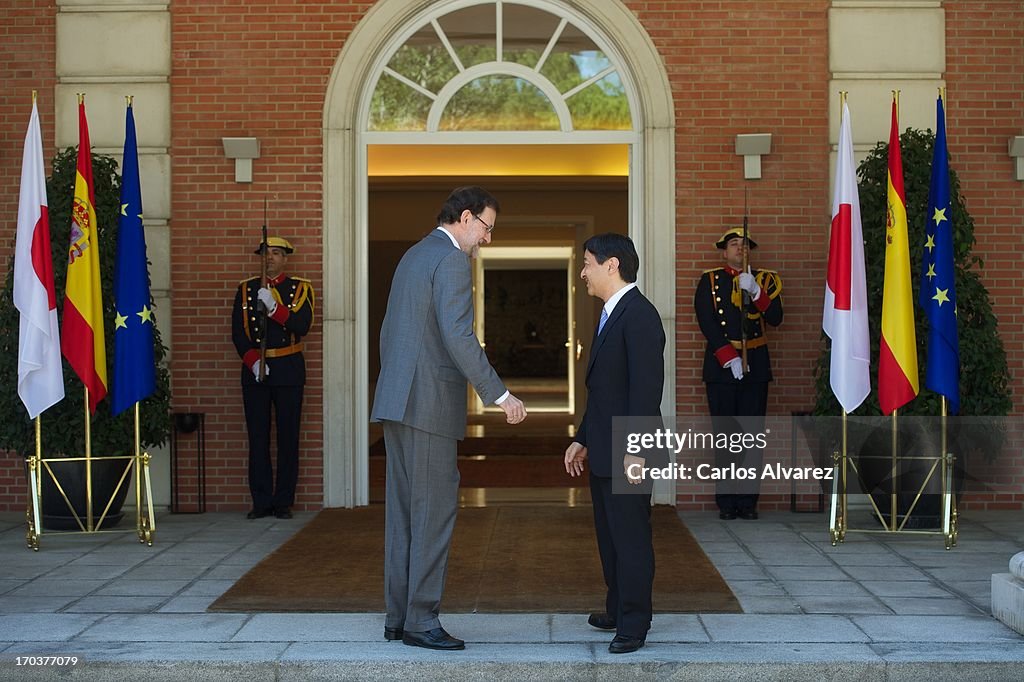President Mariano Rajoy Meets Japanese Crown Prince Naruhito