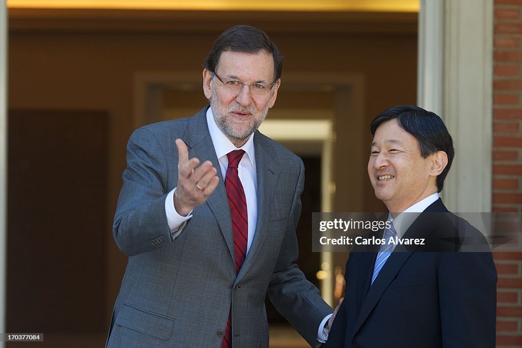 President Mariano Rajoy Meets Japanese Crown Prince Naruhito