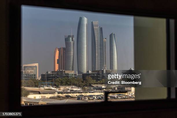 The Etihad Towers surrounded by residential and commercial properties in Abu Dhabi, United Arab Emirates, on Tuesday, Oct. 3, 2023. The ADIPEC annual...