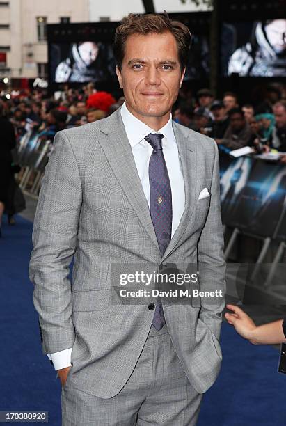 Actor Michael Shannon attends the UK Premiere of 'Man of Steel' at Odeon Leicester Square on June 12, 2013 in London, England.