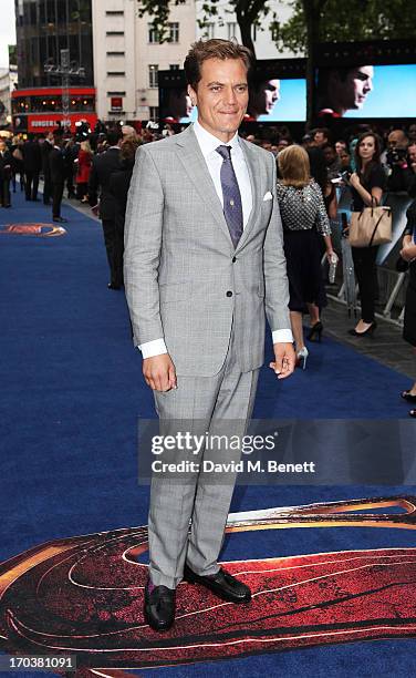 Actor Michael Shannon attends the UK Premiere of 'Man of Steel' at Odeon Leicester Square on June 12, 2013 in London, England.