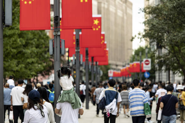 CHN: Shoppers at Nanjing Road As China Tourism Revenue More Than Doubled Over Holiday Weekend