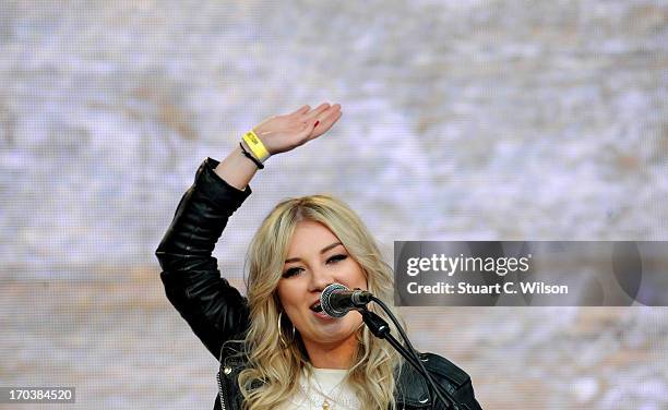 Carly Connor performing at agit8 at Tate Modern, ONE's campaign ahead of the G8 on June 12, 2013 in London, England.