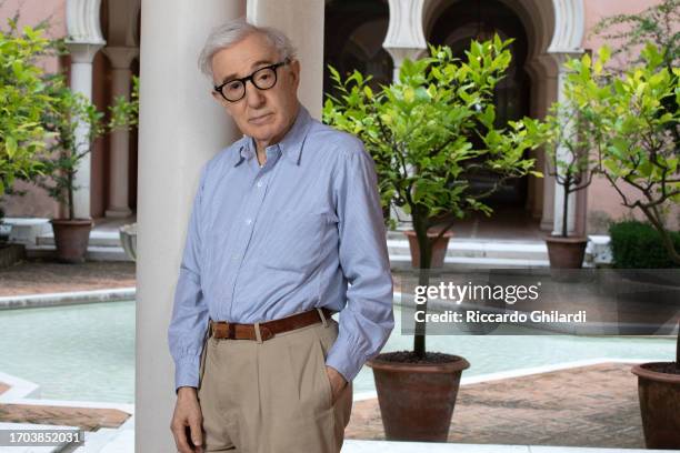 Film Director Woody Allen poses for a portrait shoot during the 80th Mostra di Venezia on September 4, 2023 in Venice, Italy.