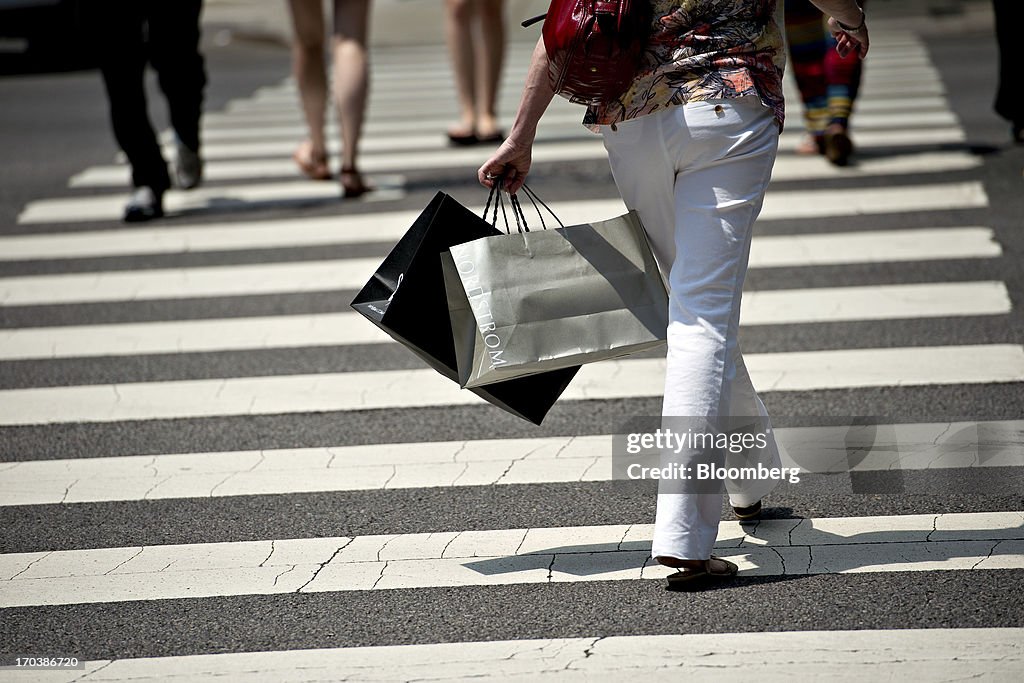 Shopping Along Chicago's Michigan Avenue As Retail Sales Probably Increased in May