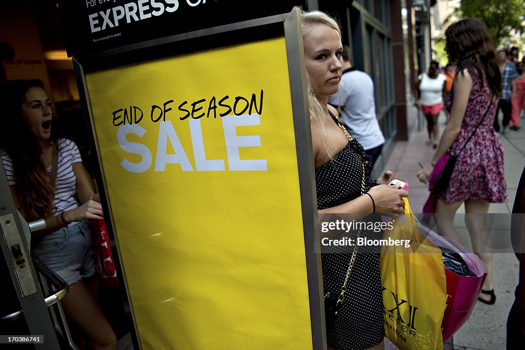 Shopping Along Chicago's Michigan Avenue As Retail Sales Probably Increased in May