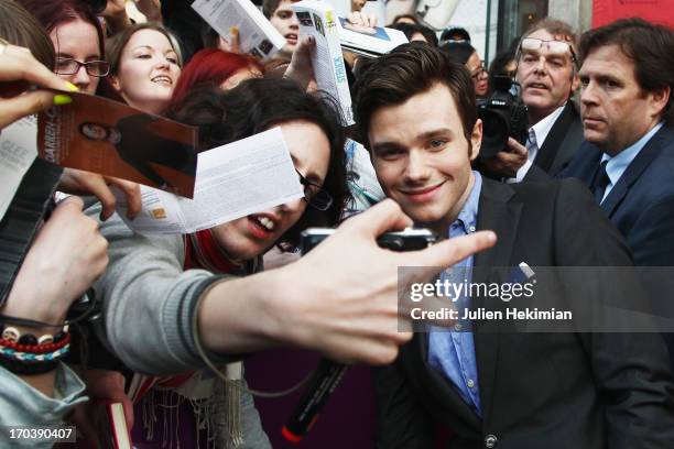 Chris Colfer attends the 'Struck' Premiere As Part of The Champs Elysees Film Festival 2013 at Publicis Champs Elysees on June 12, 2013 in Paris,...