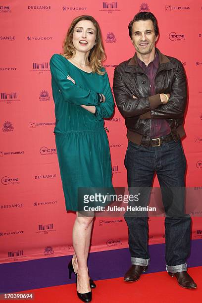 Julie Gayet and Olivier Martinez attend the 'Struck' Premiere As Part of The Champs Elysees Film Festival 2013 at Publicis Champs Elysees on June 12,...