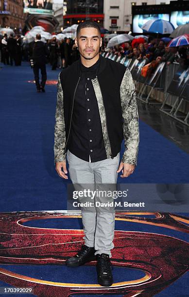 Louis Smith attends the UK Premiere of 'Man of Steel' at Odeon Leicester Square on June 12, 2013 in London, England.