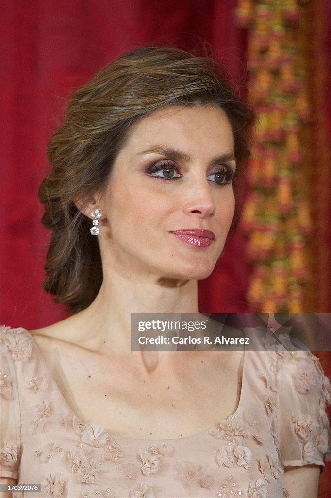 Princess Letizia of Spain receives Crown Prince Naruhito of Japan for ...
