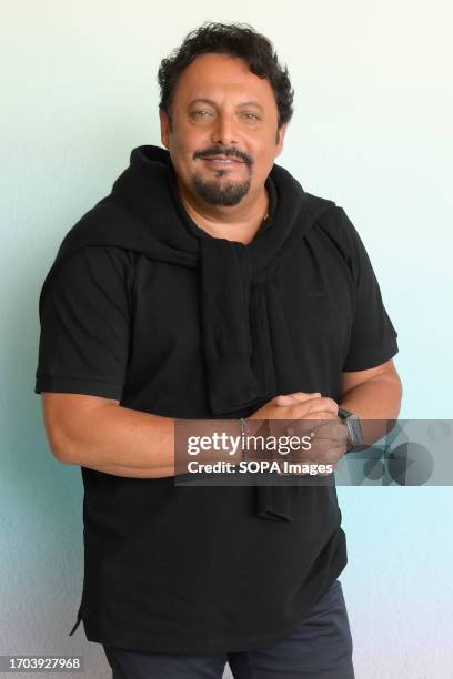 Enrico Brignano attends at the photocall of the movie Volevo un figlio maschio at the Paparazzi Terrace of Visconti Le Meridien Palace Hotel.